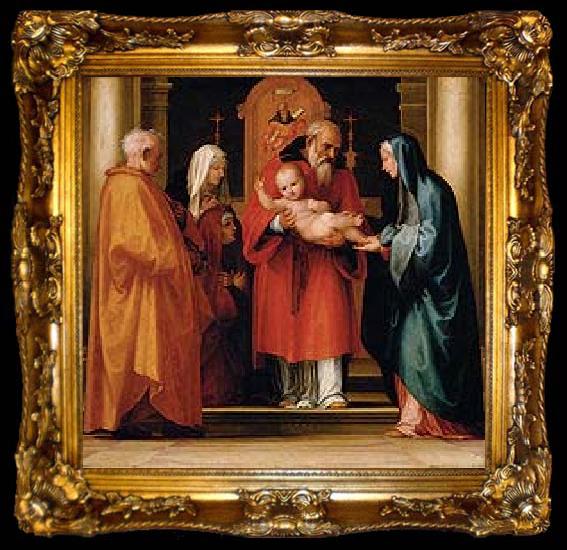 framed  Fra Bartolomeo Scene with Christ in the Temple, ta009-2